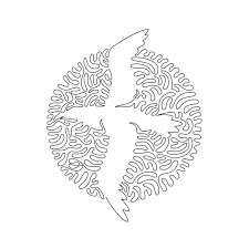 Continuous Line Drawing Design Vector