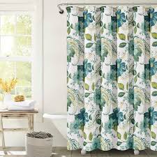 Fl Paisley Shower Curtain Blue