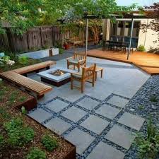 Paving Stones And Mexican Grass For