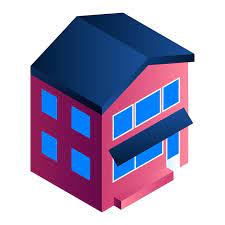 Residential House Icon Isometric Of
