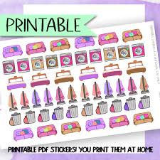 Printable Chores Planner Stickers
