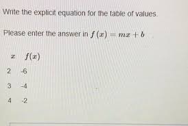 Answered Write The Explicit Equation