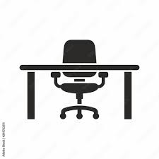 Office Desk Icon Vector Icon Isolated