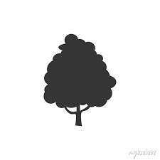 Tree Icon Template Black Color Editable