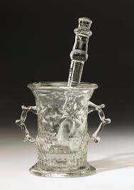 Glass Pestle And Mortar Europe 1601