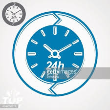 Hours Timer Around The Clock Flat Icon