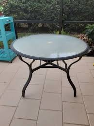 60 Inch Round Glass Top Patio Table
