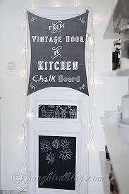 Vintage Door Chalkboard Organisation