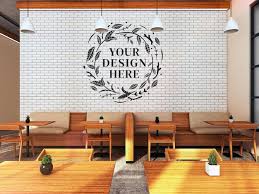 Contemporary Style Cafe Interior Mockup