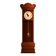 Vector Pendulum Clock Icon Cartoon
