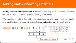 Adding And Subtracting Decimals Gcse