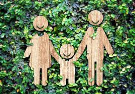 Happy Family Wood Icon Stock Photo By