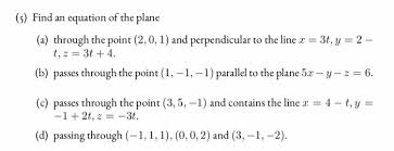 Find An Equation Of The Plane