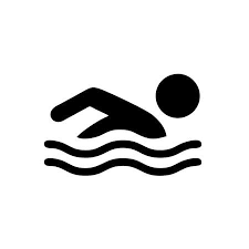 White Background Swimming Pool Icon