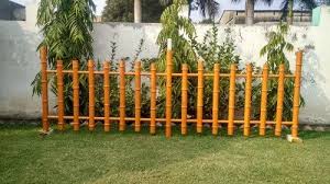 Brown Gardening Railing Bamboo Fence At