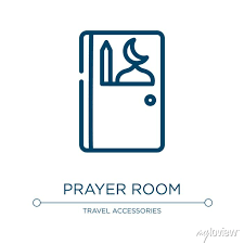 Prayer Room Icon Linear Vector