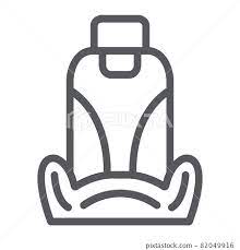 Car Seat Line Icon Auto And Part Car