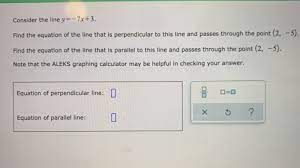 Solved Consider The Line Y 7x 3 Find