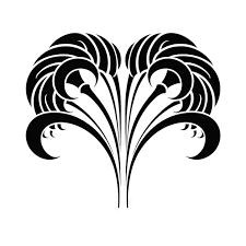 Art Nouveau Icon Swirl Border Element