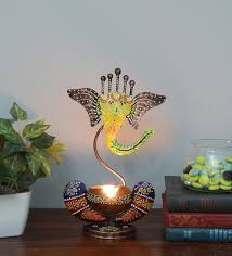 Buy Decorative Lotus Gold Iron Glass