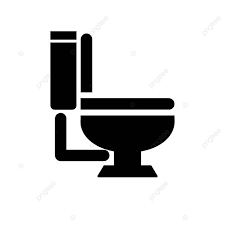 Toilet Silhouette Icon Large Urinal