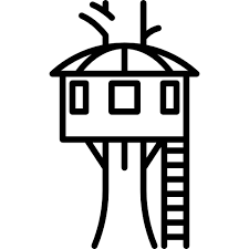 Tree House Free Buildings Icons