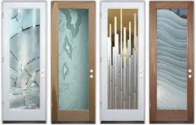 Glass Entry Doors Eclectic Etched