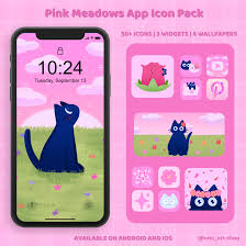 Pink Meadows App Icon Pack Umi