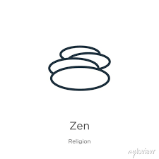 Zen Icon Thin Linear Zen Outline Icon