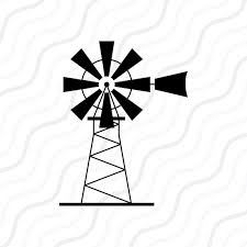 Windmill Svg Farmhouse Windmill Svg