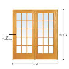 Mmi Door 72 In X 80 Right Hand Active Unfinished Pine Glass