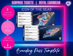 Icon Of The Seas Boarding Pass Template