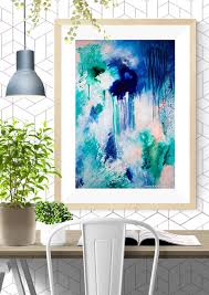 Phthalo Atmosphere 1 Abstract Wall Art