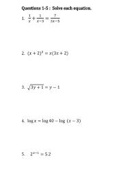 Solve Each Equation