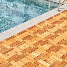 Acacia Interlocking Wooden Deck Tile