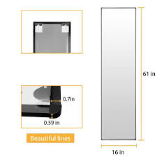 16 In W X 61 In H Full Length Mirror Wall Mirror Dressing Mirror Hanging Or Leaning Against Wall Bedroom Mirror