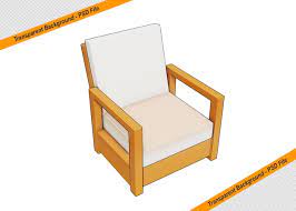 3d Wooden Chair Icon Object Isolated