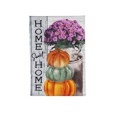 Fall Greetings Garden Burlap Flag