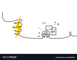 Floor Plan Line Icon House Floorplan