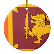 Sri Lanka Flag Ceramic Ornament