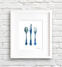 Knife Fork Spoon Art Print Abstract