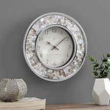 Firstime Pearl Mosaic Wall Clock White