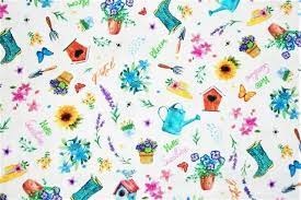 Gardening Fabric Watering Can Fabric By