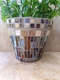 Mosaic Flower Pot Large Indoor Planter