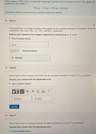 Equation For This Reaction Is Ch4 G