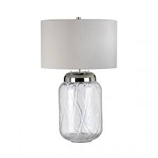 2 Light Glass Table Lamp Base Only