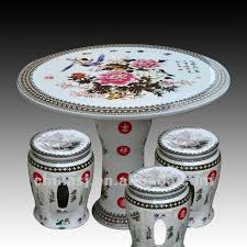 Chinese Porcelain Garden Table And