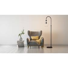 Matte Black Arc Floor Lamp