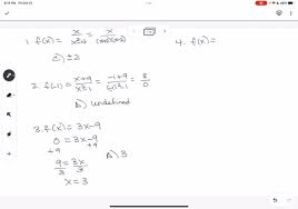 Quiz 2 Rational Function Equation