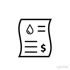 Water Utility Bill Icon Clipart Image